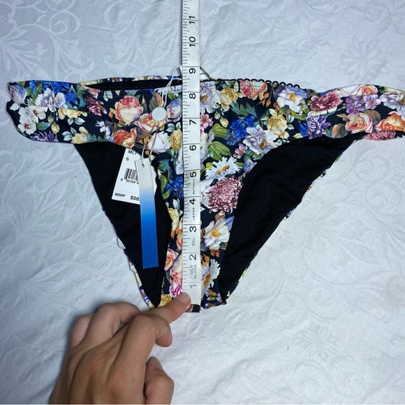 NWT Lucky Brand Late Bloomer Side Dash Bikini Bottom Floral Small Hipster Y2K - Picture 5 of 10